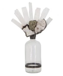 Jamie Dietrich Designs HOME DÉCOR Selenite Pyrite Geode Bottle