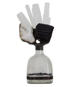Jamie Dietrich Designs HOME DÉCOR Tourmaline Geode Selenite Bottle