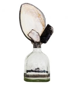 Jamie Dietrich Designs Tourmaline Geode Shell Bottle HOME DÉCOR