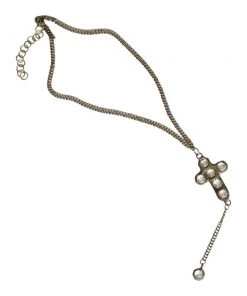 Jamie Dietrich Designs Brio Cross Crystal Necklace - Round Cross