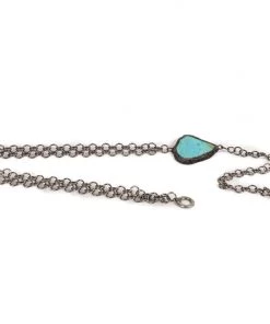 Jamie Dietrich Designs HOME DÉCOR Celine Turquoise Side Pendant Necklace