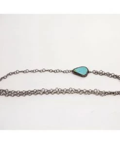 Jamie Dietrich Designs HOME DÉCOR Celine Turquoise Side Pendant Necklace