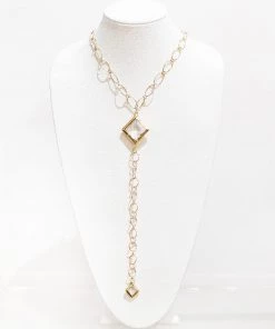 Jamie Dietrich Designs Addison 18 Karat Gold Crystal Necklace Jewelry