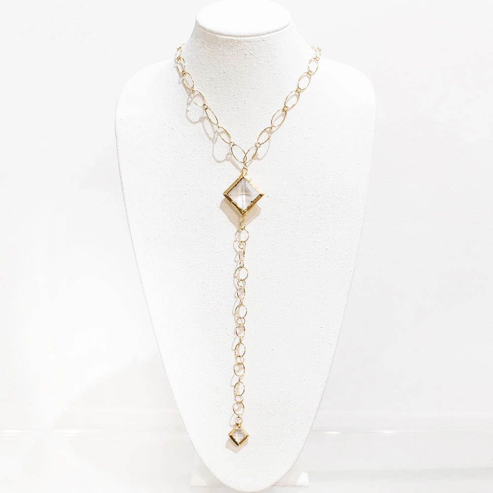 Jamie Dietrich Designs Addison 18 Karat Gold Crystal Necklace Jewelry 2 Jamie Dietrich Designs Addison 18 Karat Gold Crystal Necklace Jewelry