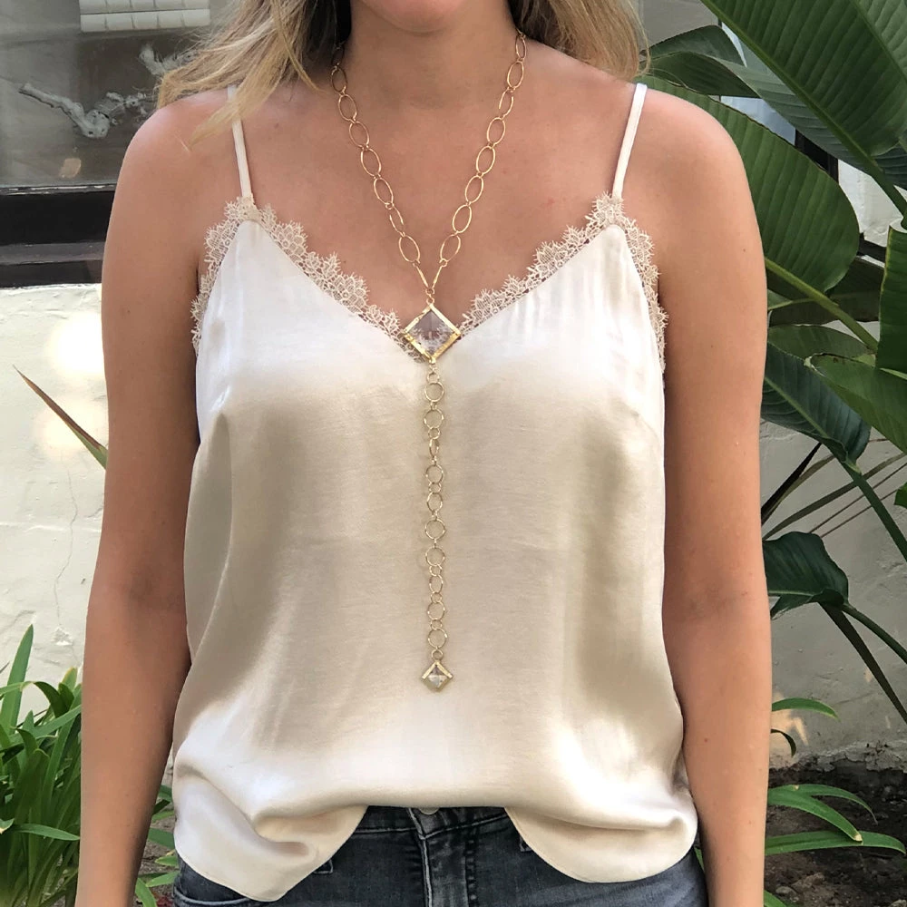 Jamie Dietrich Designs Addison 18 Karat Gold Crystal Necklace Jewelry 1 Jamie Dietrich Designs Addison 18 Karat Gold Crystal Necklace Jewelry