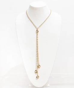 Jamie Dietrich Designs Claire 18 Karat Gold Crystal Drop Necklace
