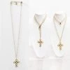 Jamie Dietrich Designs Jewelry Dakota 18 Karat Gold Crystal Cross Necklace