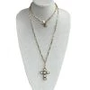 Jamie Dietrich Designs Drea 18 Karat Gold Crystal Cross Necklace