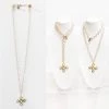 Jamie Dietrich Designs Elena 18 Karat Gold Crystal Cross Necklace