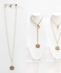 Jamie Dietrich Designs Everly 18 Karat Gold Crystal Necklace