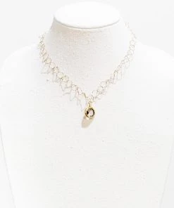 Jamie Dietrich Designs Jayla 18 Karat Gold Crystal Necklace Jewelry