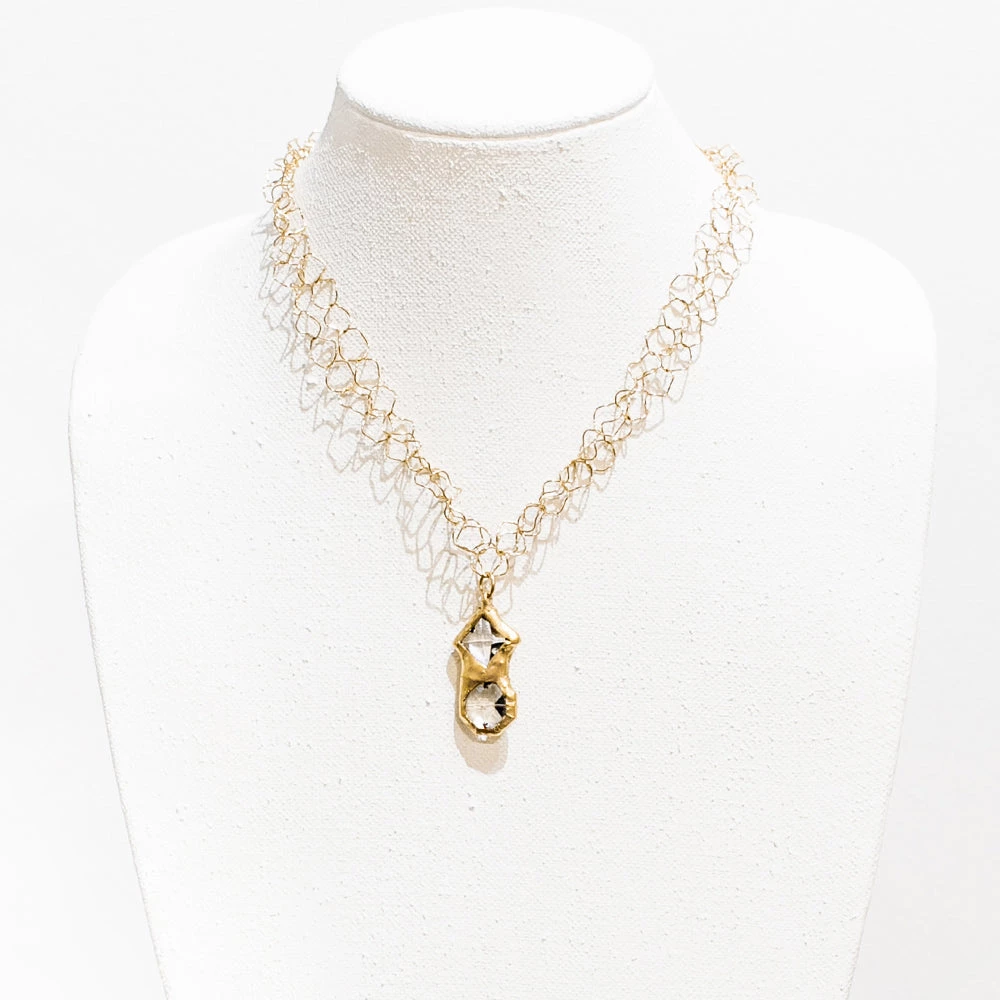 Jamie Dietrich Designs Jordyn 18 Karat Gold Crystal Necklace Jewelry 1 Jamie Dietrich Designs Jordyn 18 Karat Gold Crystal Necklace Jewelry