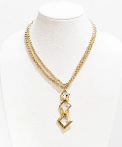 Jamie Dietrich Designs Jewelry Kennedy 18 Karat Gold Crystal Necklace