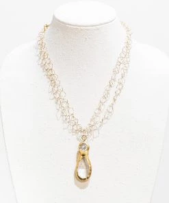 Jamie Dietrich Designs Lilly 18 Karat Gold Crystal Necklace Jewelry