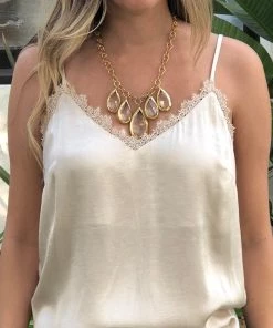 Jamie Dietrich Designs Jewelry Morgan 18 Karat Gold Crystal Necklace