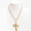 Jamie Dietrich Designs Olivia 18 Karat Gold Crystal Cross Necklace