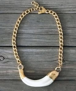 Jamie Dietrich Designs Parker African Tusk 18 Karat Gold Necklace