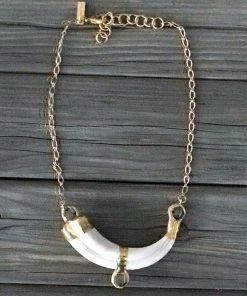 Jamie Dietrich Designs Jewelry Payton 18 Karat Gold African Tusk Necklace