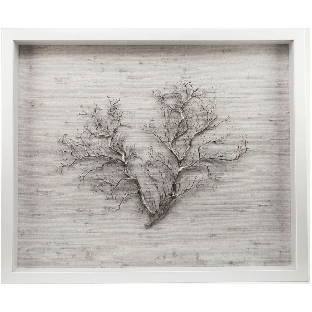 Jamie Dietrich Designs Sealife Shadow Box - White/Silver 1 Jamie Dietrich Designs Sealife Shadow Box - White/Silver