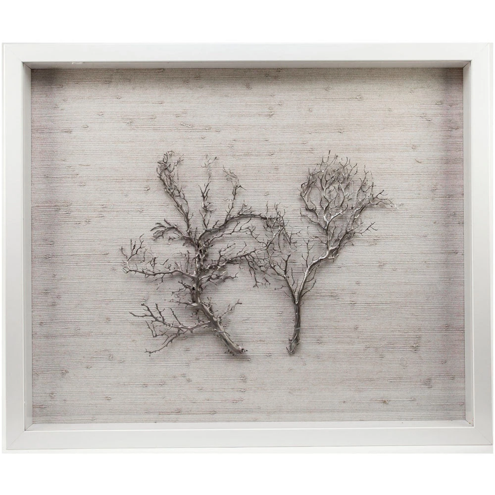 Jamie Dietrich Designs Sealife Shadow Box - White/Silver 2 Jamie Dietrich Designs Sealife Shadow Box - White/Silver