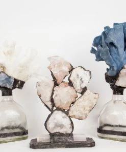 Jamie Dietrich Designs Blue Coral Geode Bottle HOME DÉCOR
