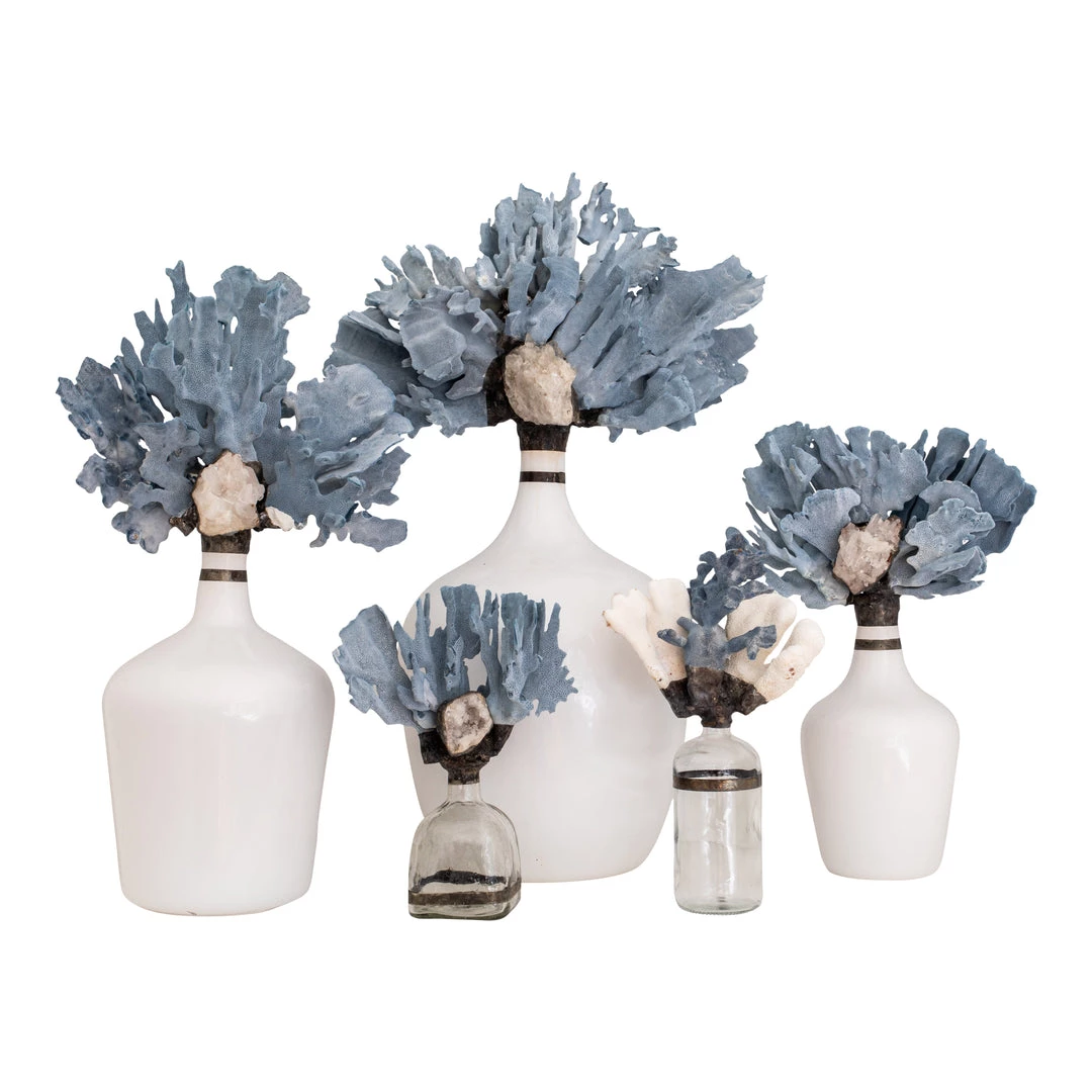Jamie Dietrich Designs Blue Coral Geode Bottle HOME DÉCOR 3 Jamie Dietrich Designs Blue Coral Geode Bottle HOME DÉCOR