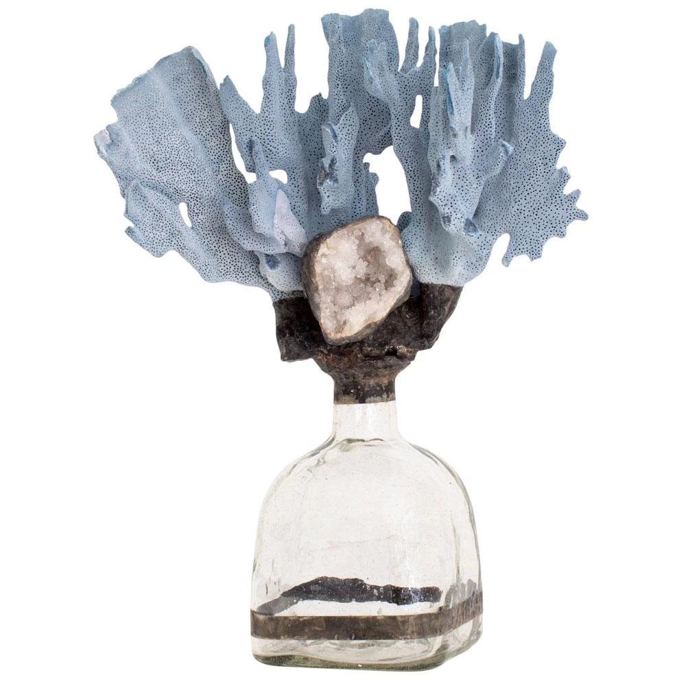 Jamie Dietrich Designs Blue Coral Geode Bottle HOME DÉCOR 4 Jamie Dietrich Designs Blue Coral Geode Bottle HOME DÉCOR