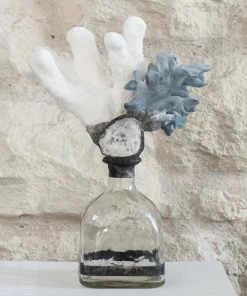Jamie Dietrich Designs Blue White Coral Bottle HOME DÉCOR