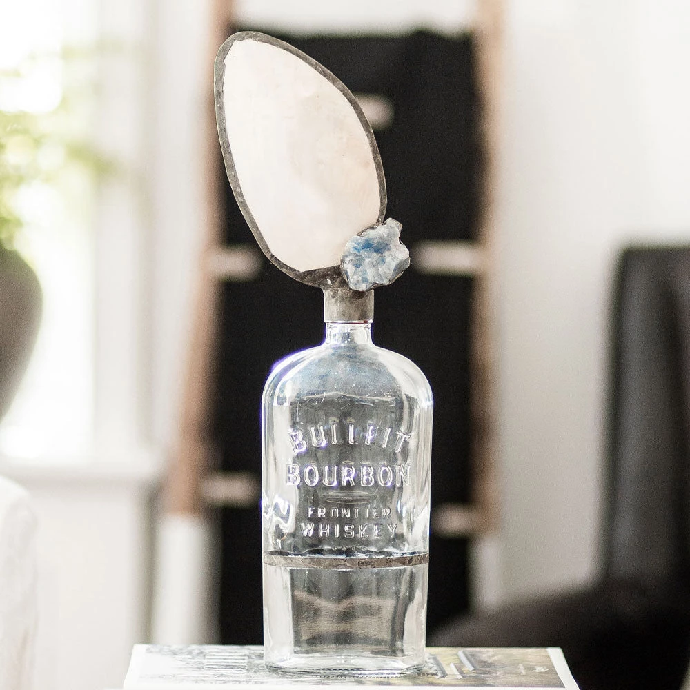 Jamie Dietrich Designs Shell Blue Calcite Bottle HOME DÉCOR 1 Jamie Dietrich Designs Shell Blue Calcite Bottle HOME DÉCOR