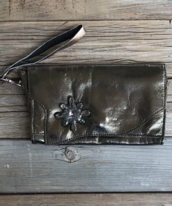 Jamie Dietrich Designs Becky Metallic Bronze Leather Wallet/Clutch