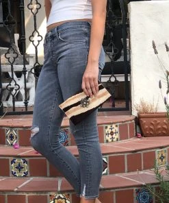 Jamie Dietrich Designs Bags Farah Zebra Natural Hide Wallet/Clutch