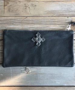 Jamie Dietrich Designs Zelle Black Leather Wallet/Clutch Bags