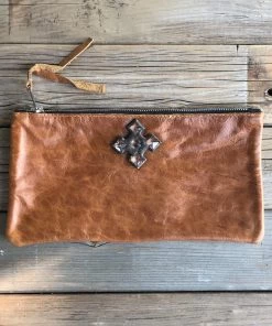 Jamie Dietrich Designs Bags Zelle Caramel Leather Wallet/Clutch