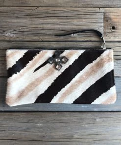 Jamie Dietrich Designs Zelle Natural Zebra Hide Wallet/Clutch