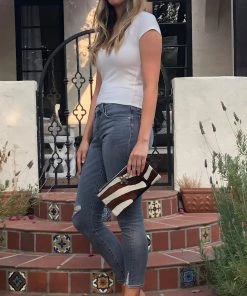 Jamie Dietrich Designs Bags Zelle Zebra Hide Zip Wallet/Clutch