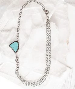 Jamie Dietrich Designs HOME DÉCOR Celine Turquoise Side Pendant Necklace